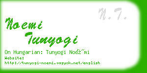 noemi tunyogi business card